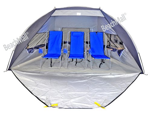 Jumbo Deluxe Beach Shelter with Ventilation Panels and Door - UPF 120+