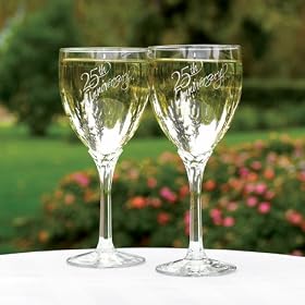 25th Anniversary Wine Glasses