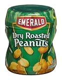 Emerald Nuts Dry Roasted Peanuts, 4.5-Ounce Canisters (Pack of 12)
