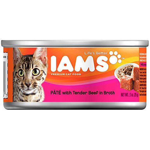 IAMS Pate With Tender Beef Canned Cat Food 3 Ounces (Pack of 24)
