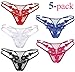 Josi Minea Women's 5 Pack Sexy Lace Thong Panty - One Size Fits All (fits S/M/L)