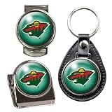 NHL Minnesota Wild Three Piece Key Chain, Money Clip & Magnet Clip