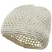 Hand Crocheted Beanie (01)-White