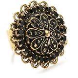 Liz Palacios Piedras Swarovski Button Ring, Si