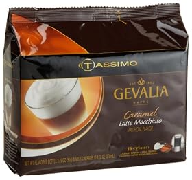 Cheapest Gevalia Caramel Latte Macchiato 8 Servings  16 Count T Discs for Tassimo Coffeemakers Pack of 2  Amazon Frustration Free Packaging