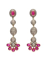 14kt Gold Diamond Pave Dangle Earring Fashion Jewelry