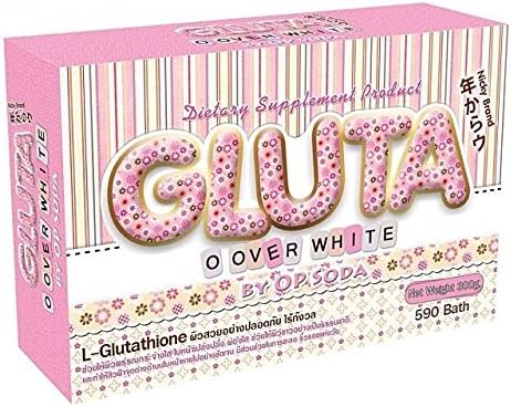 6 Boxes X Super Whitening Gluta O Over White, 30 Capsules, (Dietary Supplement From America) By Op Soda
