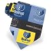 Men's Memphis Grizzlies Block and Play Polyester Tie by NBA in Blue