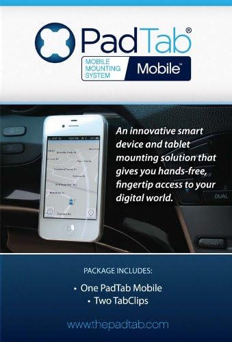 PadTab Mobile: The Original Damage Free iPhone, Universal Smartphone &amp; Small Tablet Wall Mount &amp; Vehicle (Mount Mounts in 2 Locations) (Red)