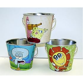 SPONGEBOB SQUAREPANT TIN PAIL Bucket With Handle