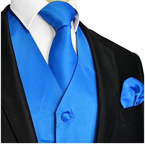 Royal Blue Tuxedo Vest Set