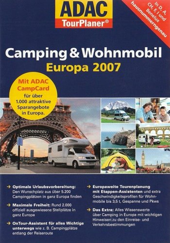 City Travel Guides Discounted  Bücher : ADAC Camping & Wohnmobil Europa 2007 TourPlaner DVD
