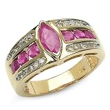 10 Karat Yellow Gold 1.80 Carat Genuine Ruby Marquise, Rounds & Diamond Accents Ring 51U1L8%2BMhxL. SL160 10 Karat Yellow Gold 1.80 Carat Genuine Ruby Marquise, Rounds & Diamond Accents Ring