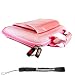 Sony DVP-FX730 7-Inch Portable DVD Player Rare Unique Kroo Cover Cube Case Carrying Sleeve Nylon Briefcase PINK + includes a 4-Inch Determination Hand Strap