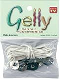 Gelly Candle Wick and Anchors, 9-Feet Wicks and 12 Anchors