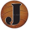 Wall Letter "J" Basketball Alphabet Letters Initial Sticker Vinyl Stickers Kid Decals Children Room Decor Baby Nursery Boys Bedroom Decorations Child Names Personalized Decal Graphic Sports Balls Girl