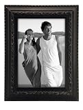 Malden Home Profiles Black Baroque Fashion Frame, 5-Inch by 7-Inch