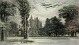 Abbey Ruins by Moonlight Etching , Views Landscapes Engraving Intaglio