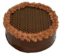 Sugar Free, Gluten Free, Flour Free Happy Birthday Vanilla Almond Cake With Sugar Free Chocolate Ganache