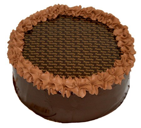 Sugar Free, Gluten Free, Flour Free Happy Birthday Vanilla Almond Cake With Sugar Free Chocolate Ganache