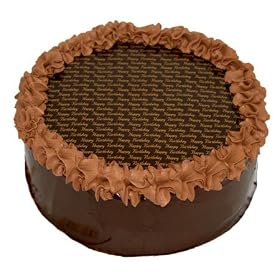 Sugar Free, Gluten Free, Flour Free Happy Birthday Vanilla Almond Cake With Sugar Free Chocolate Ganache