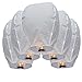TINKSKY 10 Piece whiteSkyLantern 10PC1 Chinese Kongming Wishing Lamps, White