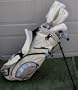 Ladies Petite Sized Complete Golf Clubs Set (Perfect Fit for someone 5'0" - 5'5" Tall) High Launch Drivers, Hybrid, Irons, Putter Bag Tan/Beige