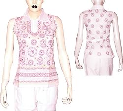 Kurti Women's Clothing Top Chikan Embroidery Size XS (ctop417)