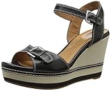 Clarks Women's Zia Castle Platform Sandal, Black, 7.5 M US