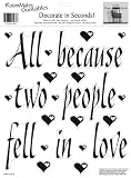 RoomMates RMK0037SS All Because Two People Fell In Love - Peel and Stick Single Sheet