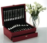 Reed & Barton Red Lacquer Flatware Chest
