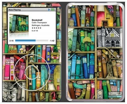 GelaSkins Protective Skin with Screen Protector for 80 120 160 GB iPod classic 6G (Bookshelf)