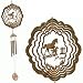 2-in-1 Horse Wind Spinner & Windchime with Small Ornament Spinner, 28.5
