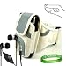 HTC Desire A8181 Android Smartphone with 5 MP Camera, Wi-Fi, Touchscreen and Bluetooth Accessories KIT: White Nylon & Mesh Exercise Armband and Detachable Case + Droid Earphones for HTC DESIRE with microphone + Live * Laugh * Love VG Wrist Band!!!