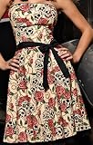 FolterClothingSTRAPLESSFOREVERYOURSDRESSinSkullRoseTattooFlashPrint-Medium