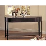 Cappuccino Finish Wood Curved Design Occasional Sofa Table By Coaster Furniture