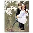 Garden Study of Vicker's Children - Box Set of 12 Greeting Cards and Patterned Envelopes