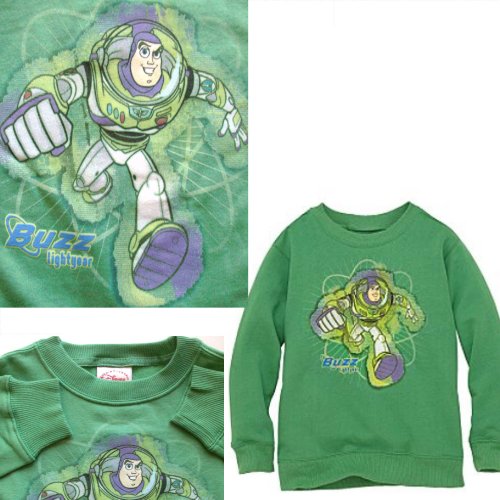 DISNEY TOY STORY BUZZ LIGHTYEAR SWEATSHIRT Fleece Green Boys