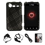 Matte Black with Silver Plaid Design 2 Piece Protective Crystal Hard Shield ....