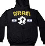 Israel Flags International Soccer Sweatshirt, Israeli National Pride Mens Pullover Hoodie