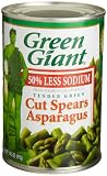 Green Giant Cut Asparagus Spears, Low Salt, 14.5-Ounce Cans (Pack of 12)