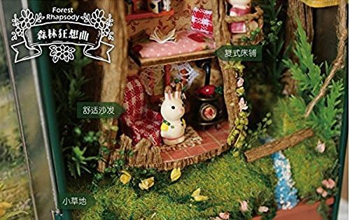 KrLu DIY Model Forest Rhapsody Dream Dollhouse Miniature Box Theatre 1 Gift For Birthday/Valentine's Day