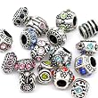 Ten (10) of Assorted Crystal Rhinestone Beads (Styles You Will Receive Are Shown in Picture Random 10 Beads Mix) Charms Spacers for Bracelets Fits Pandora, Biagi, Troll, Chamilla and Many Others
