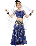 Astage Big Girls` Belly Dance Carnival Dancing Dress Royal Blue S-M