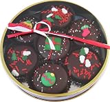 Christmas Decorated Dark Chocolate Oreo Cookie Tin -7 Oreos