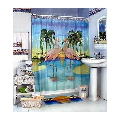 Amazon.com - Pink Flamingo South Beach Tropical Bird Shower