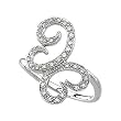 14K White Gold Freeform Butterfly Diamond Ring - 0.20 Ct.