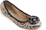 Lindsay Phillips SwitchFlops SNAKESKIN LIZ BALLET FLATS