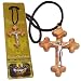 Byzantine olive wood extra-Smoothed Crucifix necklace ( 2 inches or 5 cm) - Necklace length is adjustable. With Certificate.