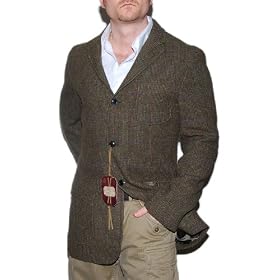 Polo Ralph Lauren Mens Wool Blazer Sport Coat Brown Plaid Jacket 42L